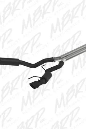 MBRP Exhaust Black-Coated Aluminized Steel 3" Cat Back Dual Split Rear (Race Version) for 2015-2017 Ford Mustang GT 5.0 - Coupe Only - S7278BLK Free Delivery