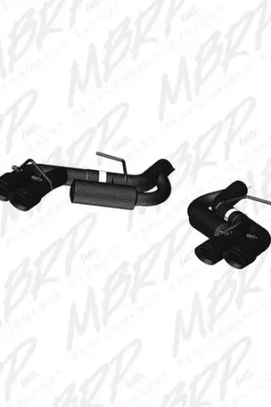 MBRP Exhaust Black-Coated Aluminized Steel 3" Dual Axle Back Quad Tips for 2017-2024 Chevrolet Camaro ZL1 - S7036BLK Express Delivery