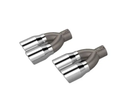 QTP 3" Polished Quad Stainless Steel Tips for Screamer Cat-Back - 2015-2023 Dodge Challenger Hellcat 6.2L / SRT 6.4L #430115T Handmade