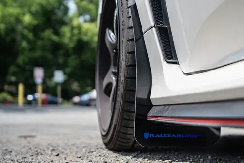 Rally Armor 2017-2021 Honda Civic Type R (Type R Only) UR Black Mud Flap w/ Blue Logo #MF47-UR-BLK/BL Markdown