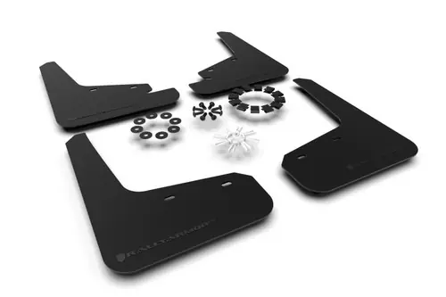 Bulk Order Rally Armor 2020-2026 Tesla Model Y Black Mud Flap - Metallic Black Logo