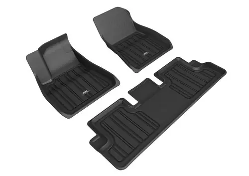 3D MAXpider 2020-2022 Tesla Model 3 Elitect 1st & 2nd Row Floormats - Black Today Only