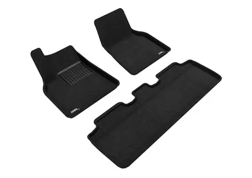 Buy Today 3D Maxpider 2021-2024 Tesla Model Y Elegant 1st 2nd Row - Floor Mat Set (Black)