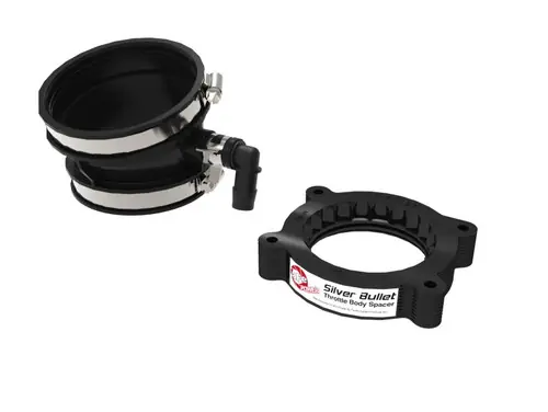 aFe 2020-2024 Corvette C8 Silver Bullet Aluminum Throttle Body Spacer / Works With aFe Intake Only - Black Fresh Stock