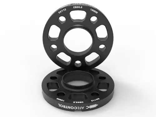 aFe CONTROL Billet Aluminum Wheel Spacers 5x112 CB66.6 18mm - Toyota GR Supra/BMW G-Series Worldwide Shipping