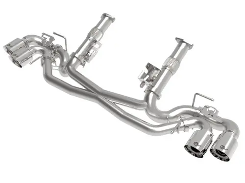 AFe MACH Force-Xp 304 Stainless Steel Cat-Back Exhaust Polished 2020-2024 Chevrolet Corvette C8 Modern