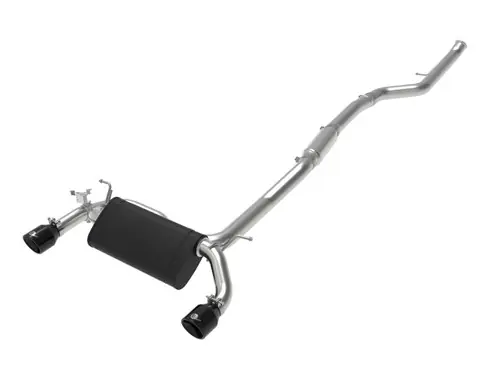 aFe MACH ForceXP 3IN to 2.5IN 304SS Cat-Back Exhaust System w/ Black Tips 2014-2016 BMW M235i (F22/23) - 49-36347-B Worldwide Shipping