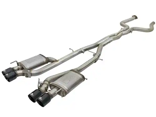 aFe Power MACH Force-Xp 3in 304 Stainless Steel Cat-Back Exhaust w/Black Tip for Cadillac ATS-V 16-17 V6-3.6L (tt) (w/ NPP valves) #49-34078-B Bulk Order