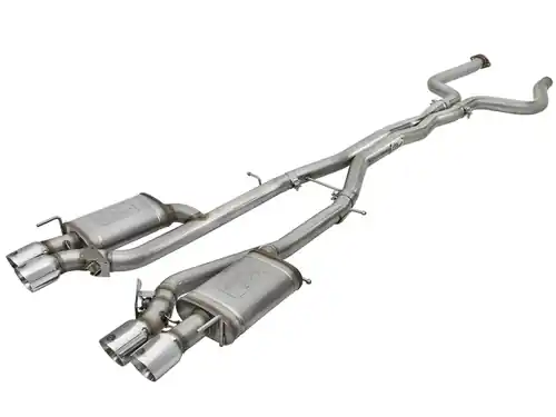 Hot Deal aFe Power MACH Force-Xp 3in 304 Stainless Steel Cat-Back Exhaust w/Polished Tip for Cadillac ATS-V 16-17 V6-3.6L (tt) (w/ NPP valves) #49-34078-P
