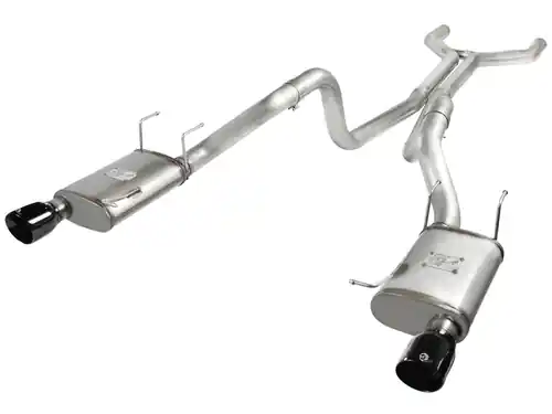 Discount aFe Power MACH Force-Xp 3in Stainless Steel Cat-Back Exhaust w/Black Tip for Ford Mustang GT 11-14 V8-5.0L #49-43049-B