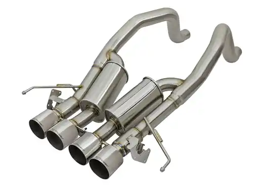 aFe Power MACH Force-Xp Axle-Back Exhaust w/ OE-Style NPP Valves & Quad Polished Tips for Chevrolet Corvette Z06 (C7) 15-17 V8-6.2L (sc) #49-34082-P Price Drop