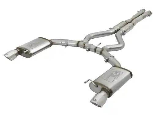 aFe Power MACH Force-Xp Cat-Back Exhaust w/ Resonator - Polished Tip for Ford Mustang 15-17 V8-5.0L/V6-3.7L #49-33087-P Luxury