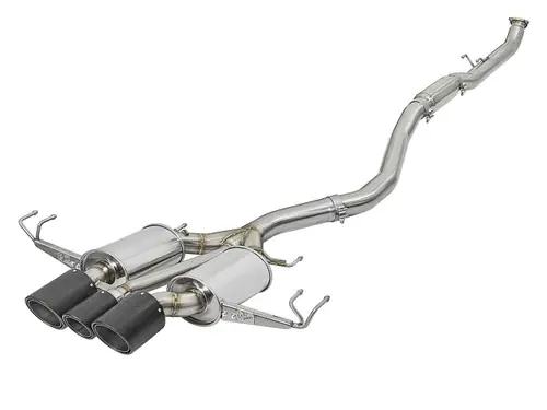 aFe POWER Takeda 2-1/2in to 2-1/4in 304SS Catback Dual-Exit Exhaust 2017-2021 Honda Civic Type R w/CF Tips #49-36616-C Bargain