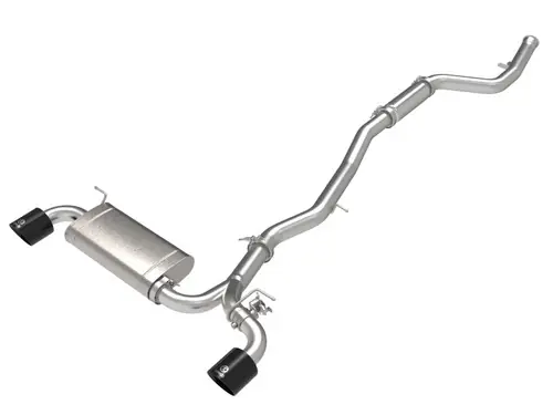 aFe POWER Takeda 2021 Toyota Supra 2.0L (t) 2.5in-3in 304 SS CB Exhaust w/ Black Tips Authentic