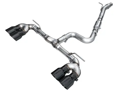 Markdown AWE MK8 Volkswagen Golf R 3in Track Edition Quad Exhaust - Diamond Black Tips