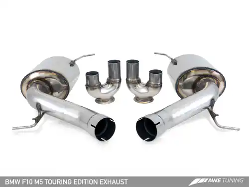 Deal AWE Tuning 2013-2016 BMW F10 M5 Touring Edition Axle-Back Exhaust Chrome Silver Tips - 3015-42062