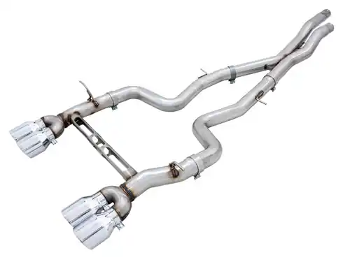 AWE Tuning 2015-2018 BMW F8X M3/ 2015-2020 BMW M4 Track Edition Catback Exhaust - Chrome Silver Tips - 3020-42082 Must Have