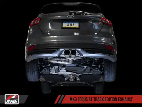 AWE Tuning Track Cat-Back Exhaust with Diamond Black Tips - 2013-2018 Ford Focus ST MK3 - 3020-33036 Last Chance