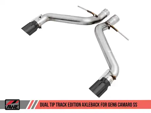 AWE Tuning Track Edition Axle-Back Exhaust (Dual Diamond Black Tips) for 2016-2024 Chevrolet Camaro SS - 3020-33053 Exclusive Offer