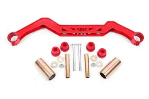 Direct From Manufacturer BMR 1979-1993 Ford Mustang Transmission Crossmember TH350/PG/700R4/C4/C6/AOD/4L60 - Red - TC730R
