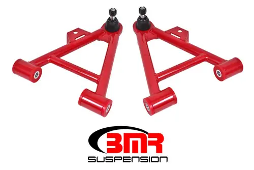 BMR 1979-1993 Fox Mustang Lower Non-Adj. A-Arms (Coilover Only) w/ STD. Ball Joint (Poly) - Red - AA035R Latest