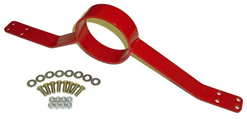 BMR 1979-2003 Fox Mustang Driveshaft Safety Loop - Red - DSL008R Clearance