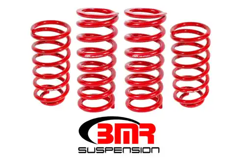 BMR 1979-2004 Fox Mustang Lowering Spring Kit (Set Of 4) - Red - SP027R Brand New