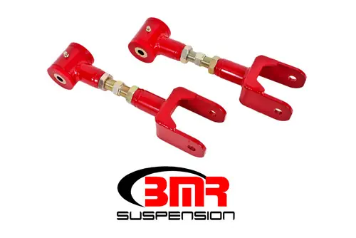 BMR 1979-2004 Fox Mustang Upper Control Arms On-Car Adj. (Polyurethane) - Red - UTCA040R Professional Grade