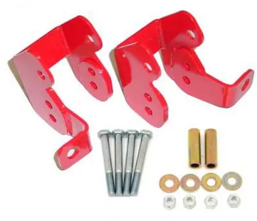 BMR 1982-2002 GM F-Body (Camaro, Firebird, WS6) 3rd / 4th Gen Bolt-On Control Arm Relocation Brackets - Red - CAB002R Price Drop