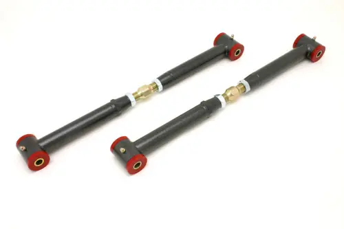 Shop Now BMR 1982-2002 GM F-Body (Camaro, Firebird, WS6) 3rd / 4th Gen Chrome Moly Lower Control Arms On-Car Adj. (Poly) - Black Hammertone - MTCA002H