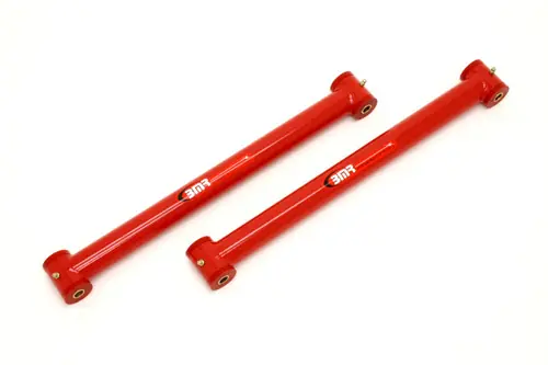 Free Returns BMR 1982-2002 GM F-Body (Camaro, Firebird, WS6) 3rd / 4th Gen Non-Adj. Chrome Moly Lower Control Arms (Polyurethane) - Red - MTCA001R