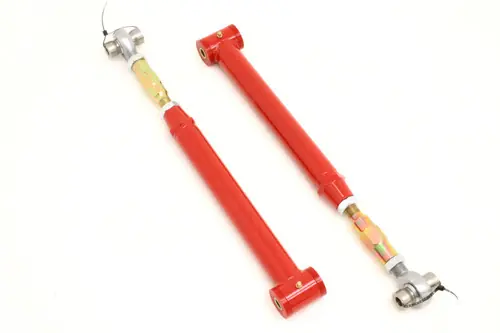 Hot Picks BMR 1982-2002 GM F-Body (Camaro, Firebird, WS6) 3rd / 4th Gen On-Car Adj. Lower Control Arms / Rod End Combo (Polyurethane) - Red - TCA004R