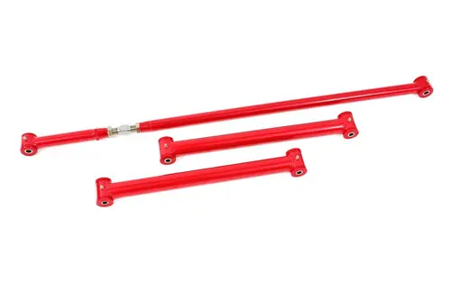 Top Rated BMR 1982-2002 GM F-Body (Camaro, Firebird, WS6) 3rd / 4th Gen On-Car Adj. Rear Suspension Kit (Polyurethane) - Red - RSK032R