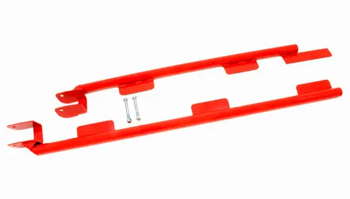 Special Discount BMR 1993-1993 GM F-Body (Camaro, Firebird, WS6) 4th Gen Convertible LT1 Weld-On Tubular Subframe Connectors - Red - SFC002R