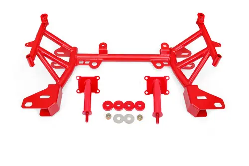BMR 1993-2002 GM F-Body (Camaro, Firebird, WS6) 4th Gen K-member Low Mount Turbo LS1 Motor Mounts Standard Rack Mounts - Red - KM344R Don’t Miss Out