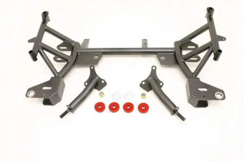 Secure Checkout BMR 1993-2002 GM F-Body (Camaro, Firebird, WS6) K-Member w/ SBC/BBC Motor Mounts and Pinto Rack Mounts - Black Hammertone - KM005-1H