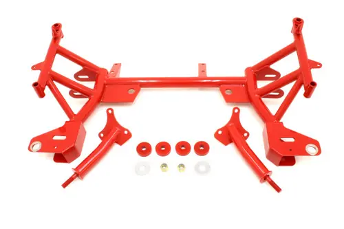 Deal BMR 1993-2002 GM F-Body (Camaro, Firebird, WS6) K-Member w/ SBC/BBC Motor Mounts and Pinto Rack Mounts - Red - KM005-1R