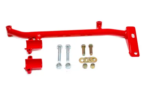 BMR 1993-2002 GM F-Body (Camaro, Firebird, WS6) Manual Steering Bracket (For Stock K-Member Only) - Red - RK003R Direct From Manufacturer