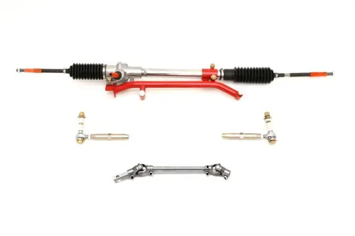 No Minimum Order BMR 1993-2002 GM F-Body (Camaro, Firebird, WS6) Manual Steering Conversion Kit (For Stock K-Member Only) - Red - RK002R