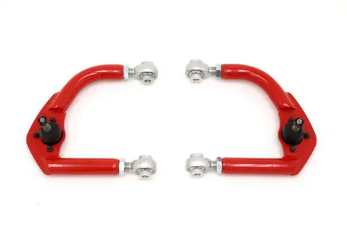 Grab Now BMR 1993-2002 GM F-Body (Camaro, Firebird, WS6) Upper A-Arms w/ Adj. Rod Ends - Red - AA004R