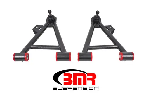 BMR 1994-2004 Mustang Lower Non-Adj. A-Arms (Coilover Only) w/ Tall Ball Joint (Poly) - Black Hammertone - AA044H Save Now