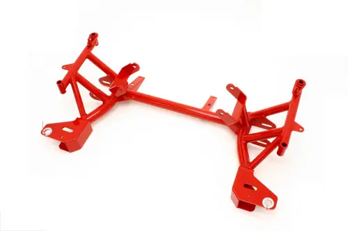 BMR 1998-2002 GM F-Body (Camaro, Firebird, WS6) 4th Gen K-Member w/ LS1 Motor Mounts and Pinto Rack Mounts - Red - KM003-1R Instant Buy