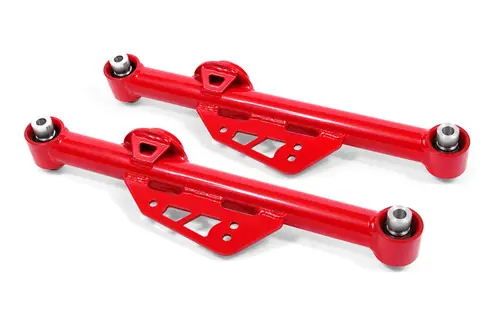 Bargain BMR 1999-2004 Mustang Non-Adj. Lower Control Arms w/ Spherical Bearings - Red - TCA017R