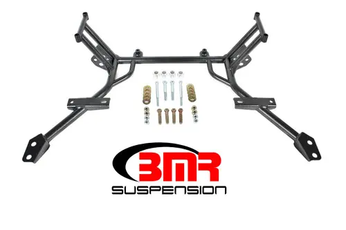 Original BMR 2005-2010 S197 Mustang K-Member w/ No Motor Mounts and STD. Rack Mounts - Black Hammertone - KM009H