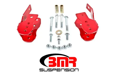 BMR 2005-2014 S197 Mustang Bolt-On Control Arm Relocation Brackets - Red - CAB005R High Quality