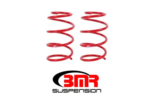 Crafted BMR 2005-2014 S197 Mustang GT Front Drag Version Lowering Springs - Red - SP069R