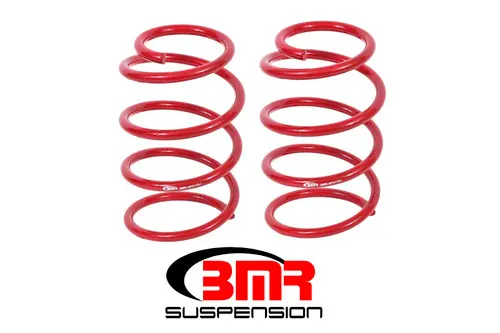 Money Back Guarantee BMR 2005-2014 S197 Mustang GT Front Performance Version Lowering Springs - Red - SP011R