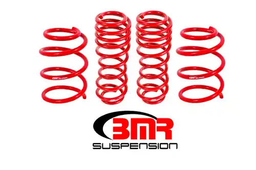 Clearance BMR 2005-2014 S197 Mustang GT Handling Version Lowering Springs (Set Of 4) - Red - SP065R