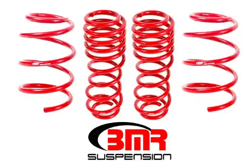 BMR 2007-2014 Shelby GT500 Lowering Springs (Set Of 4) - Red - SP072R Professional Grade