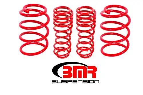 Fresh Stock BMR 2007-2014 Shelby GT500 Performance Version Lowering Springs (Set Of 4) - Red - SP070R